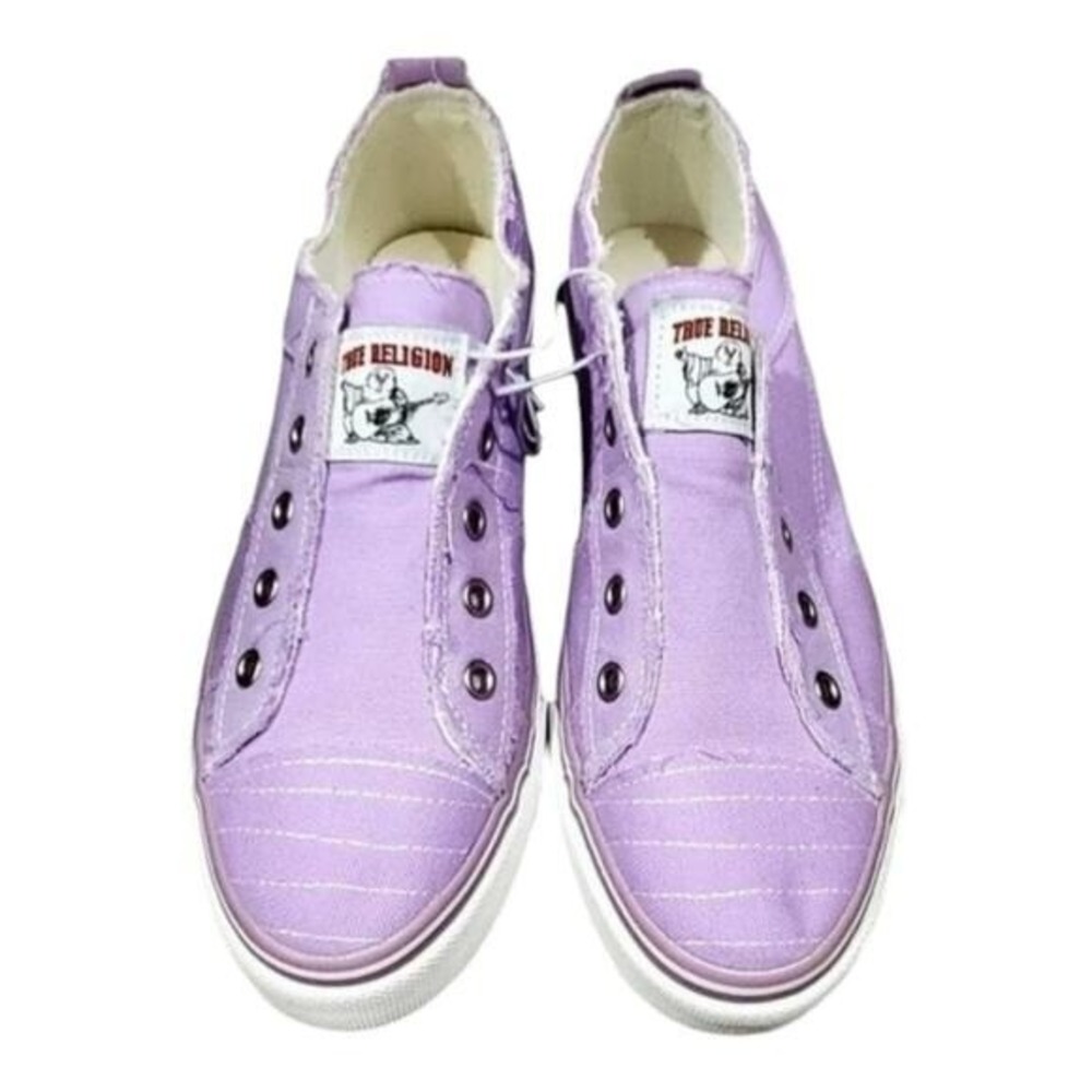 True Religion‎ Korey Purple Canvas Slip On Sneakers Shoes Women's Size 7 New - Picture 5 of 7
